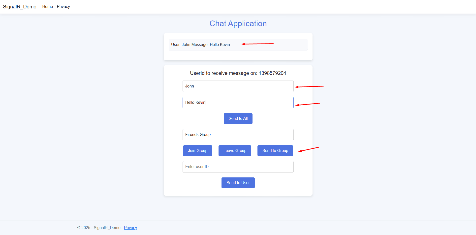 Sending a Message to a Group Sending a Message to a Group