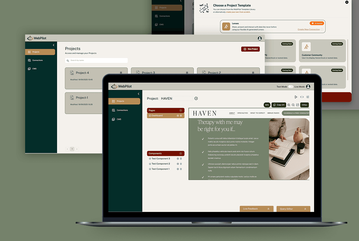 WebPilot AI website theme builder