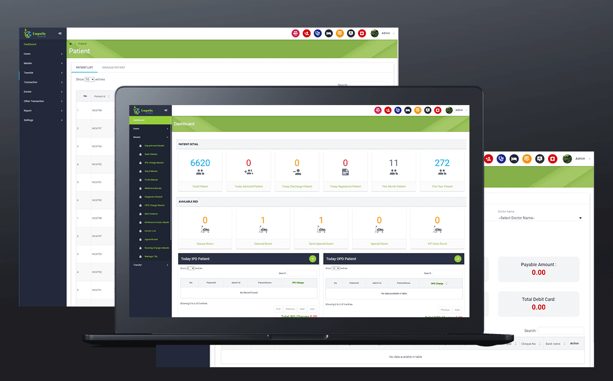 Empathy Healthcare hospital management ERP